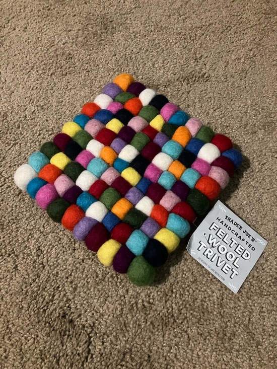 Trader Joe'S Other - Gorgeous colorful handcrafted Felted Wool Trivet Trader Joe’s new w/tag Nepal
